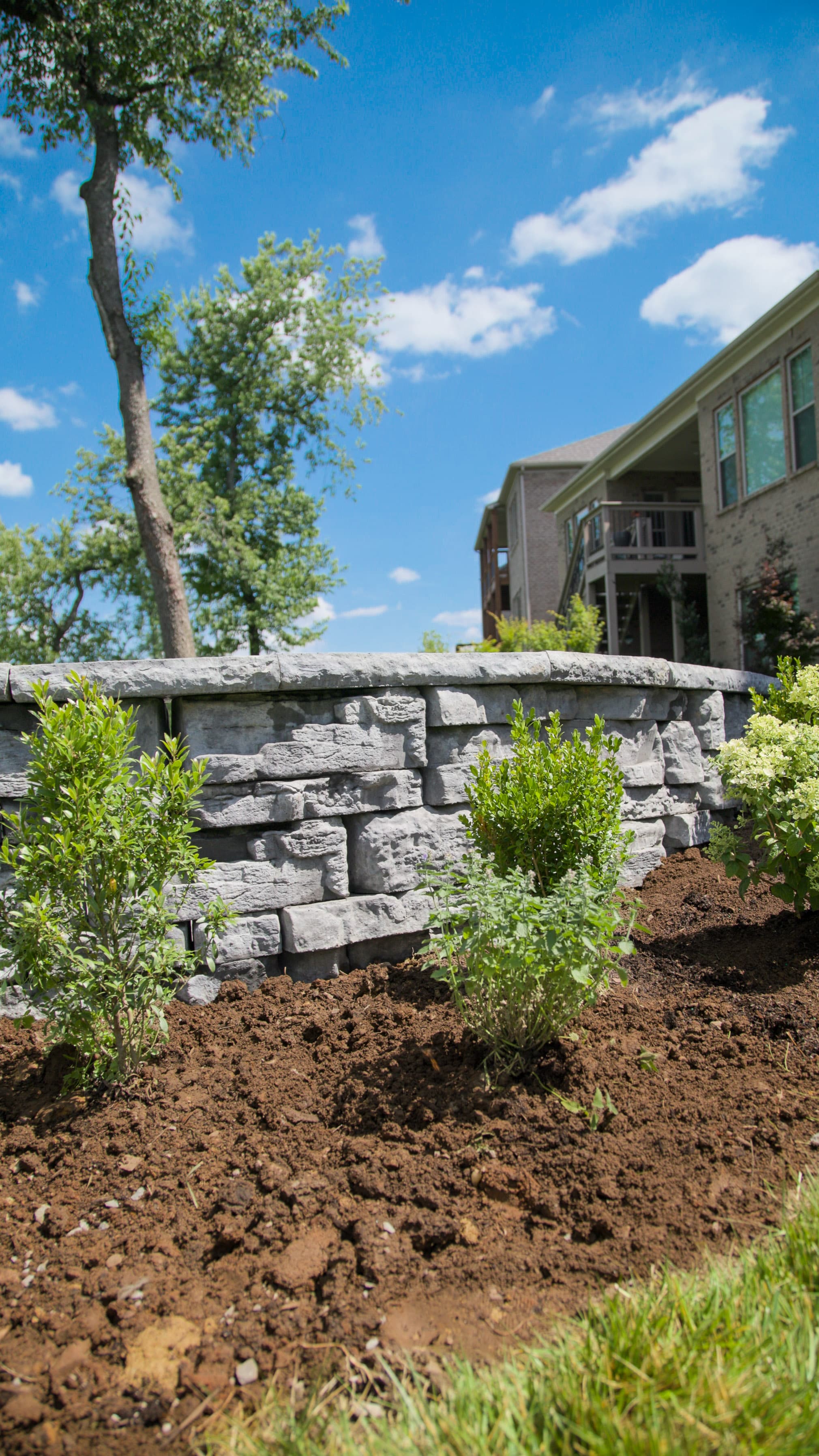 Retaining Wall Installation in Minorsville