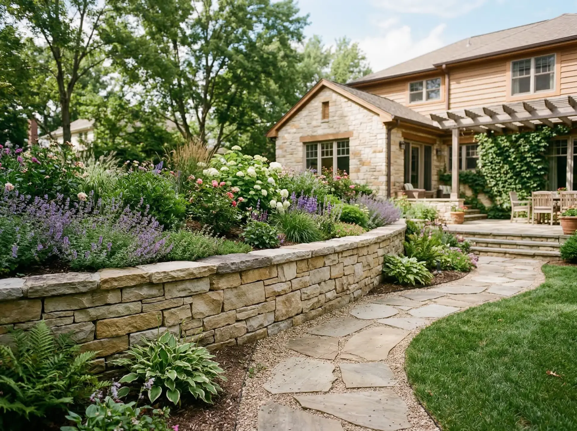 Stone Retaining Wall